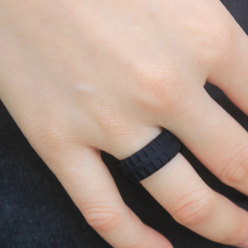 Silicone Tire Style Wedding Ring For Men