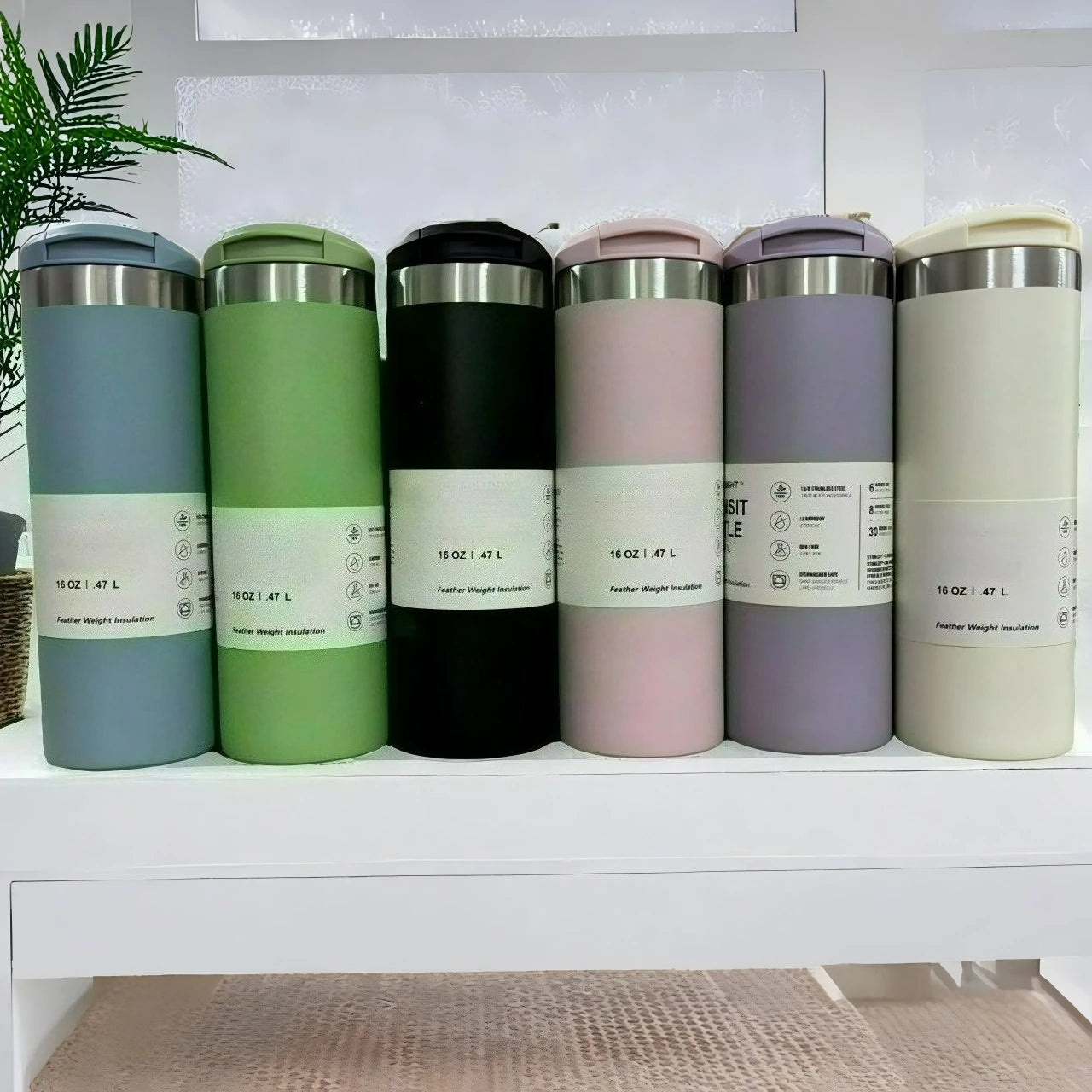 16 Oz Stainless Steel Vacuum Bottle Hot and Ice Cup Water Thermos Travel Mug Portable Car Cup New Arrivals Water Bottle