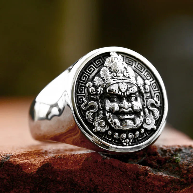 BEIER 2024 Nouveau Style 316L Acier Inoxydable Jaune Jambhala Anneau La Bague Bouddhiste Kylin Bijoux En Gros