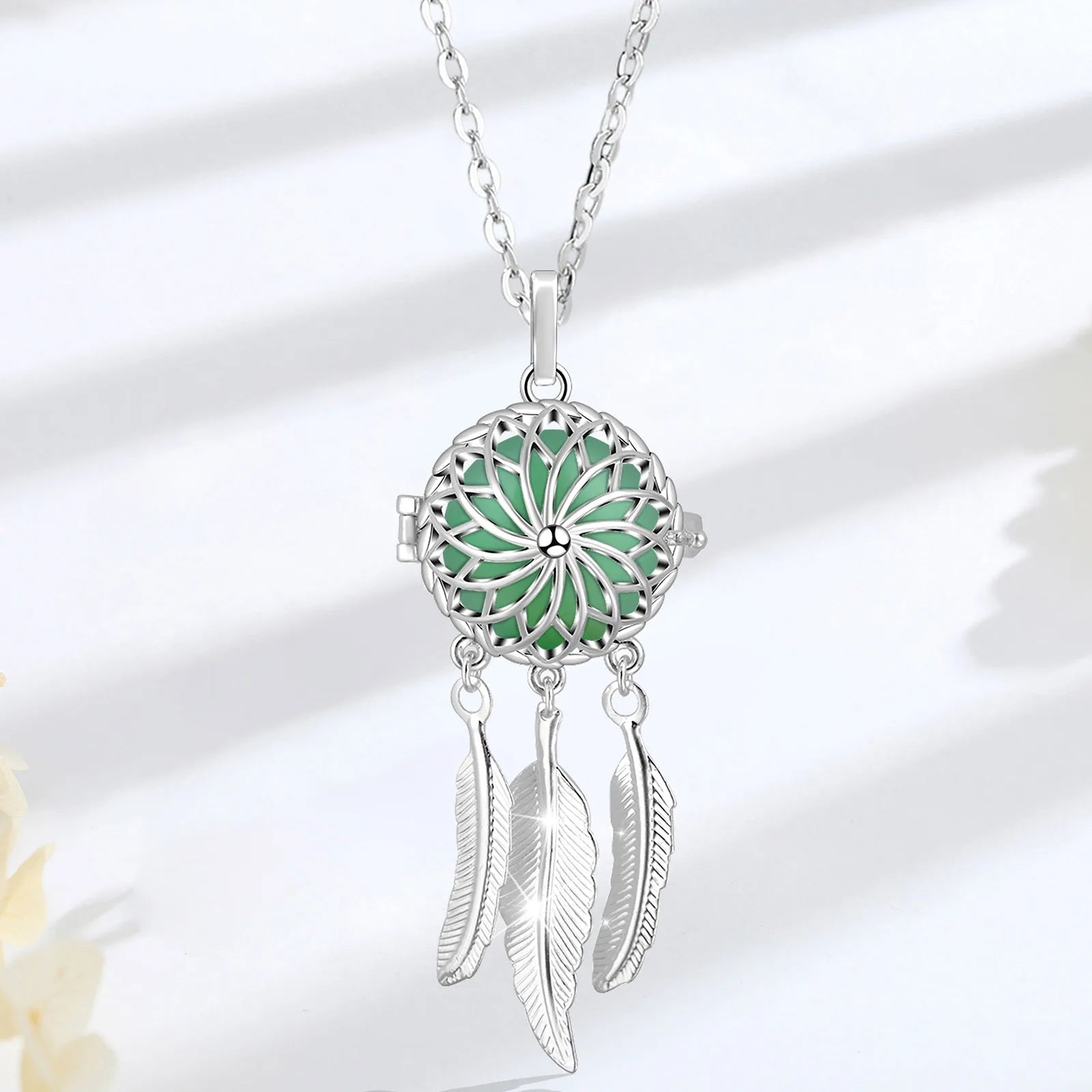 Eudora DreamCatcher Cage Necklace Amethyst Energy Healing Crystal Stone Jade Lapis Pendant Spiritual DIY Jewelry Obsidian Gift