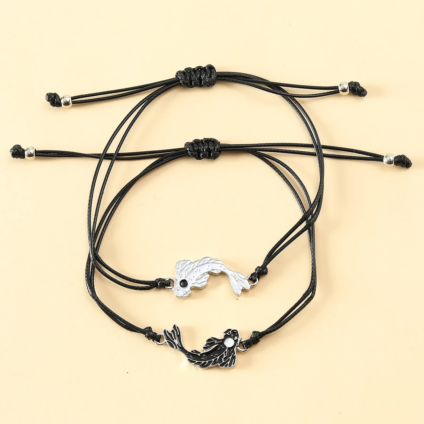 Alloy Tai Chi Fish Bracelet/Necklace with 'Best Friends' Gift Card - Madeinsea©