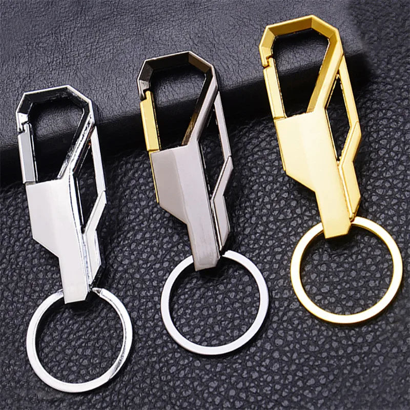 MKENDN Punk Style Key chain Key ring Silver Color metal inlay keychain for Classic men car key Chain Romantic Gift For Man Women