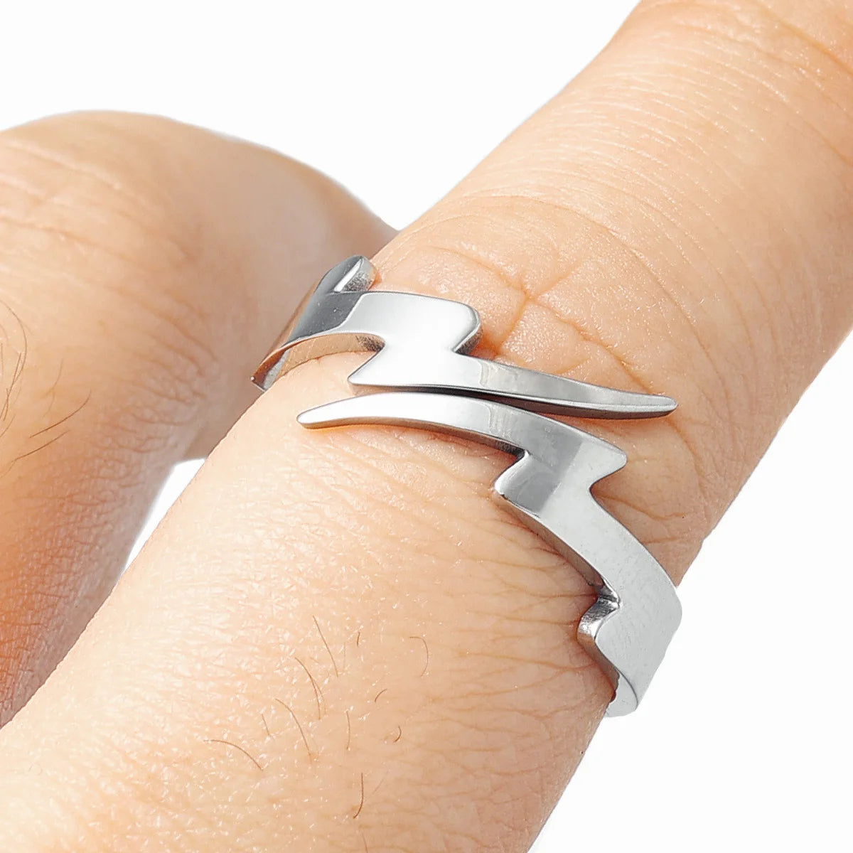 316L Edelstahl Ringe Blitz Rock Punk HipHop Ring für Männer Frauen Paar Freunde Mode Schmuck Beste Geschenk Dropshipping