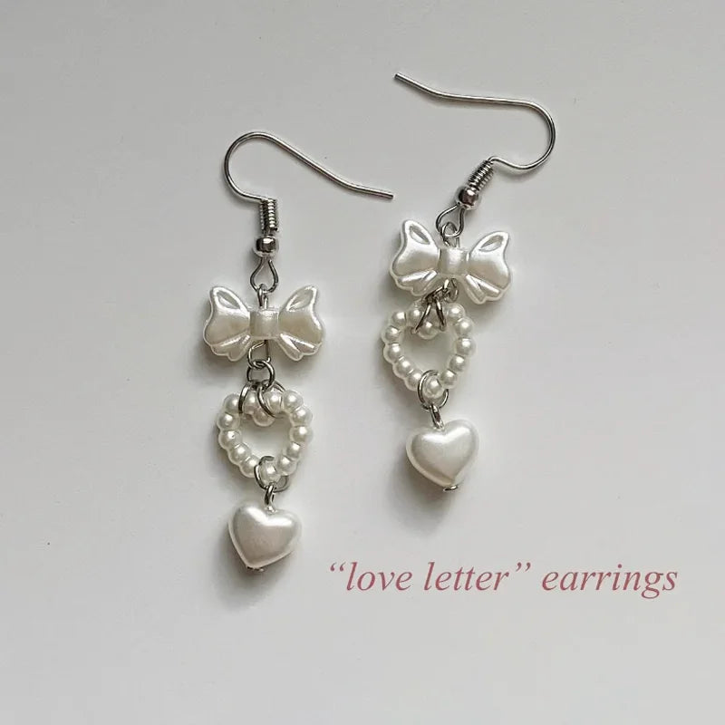 Love Letter Earrings Girls Drap Earrings Y2K - Madeinsea©