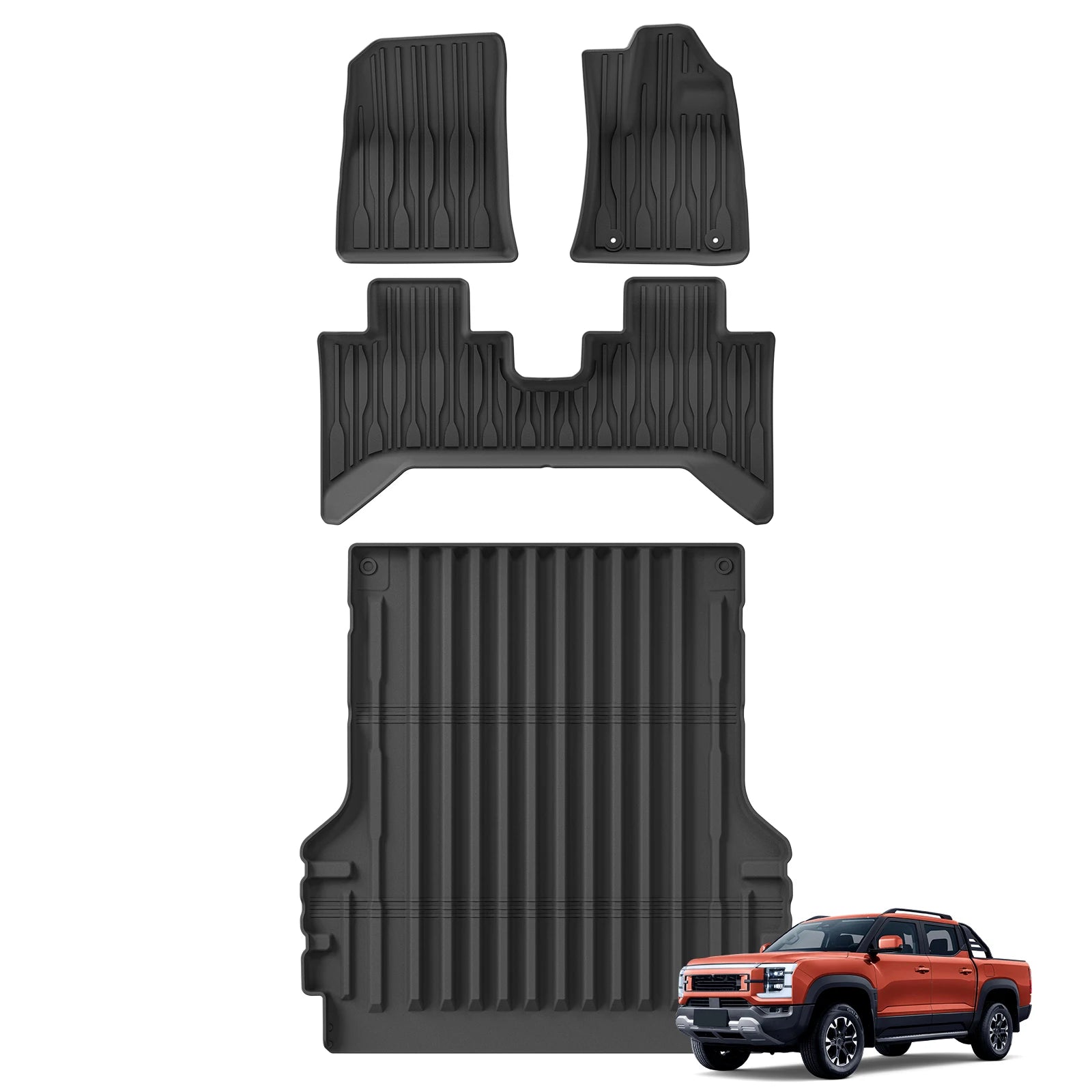 RHD for BYD Shark 6 2024 2025 Right Hand Drive Car Floor Mats Cargo Liner Trunk Pad TPE 3D Foot Mat Accessories BLACK - Madeinsea©