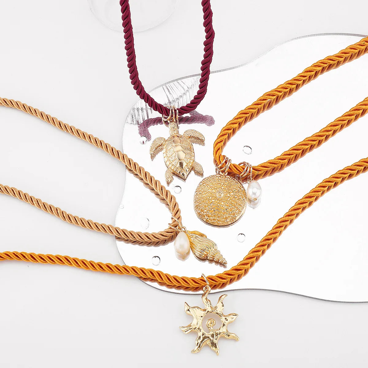 ZAA Personalized Ocean Style Hand Woven Colorful Rope Necklace