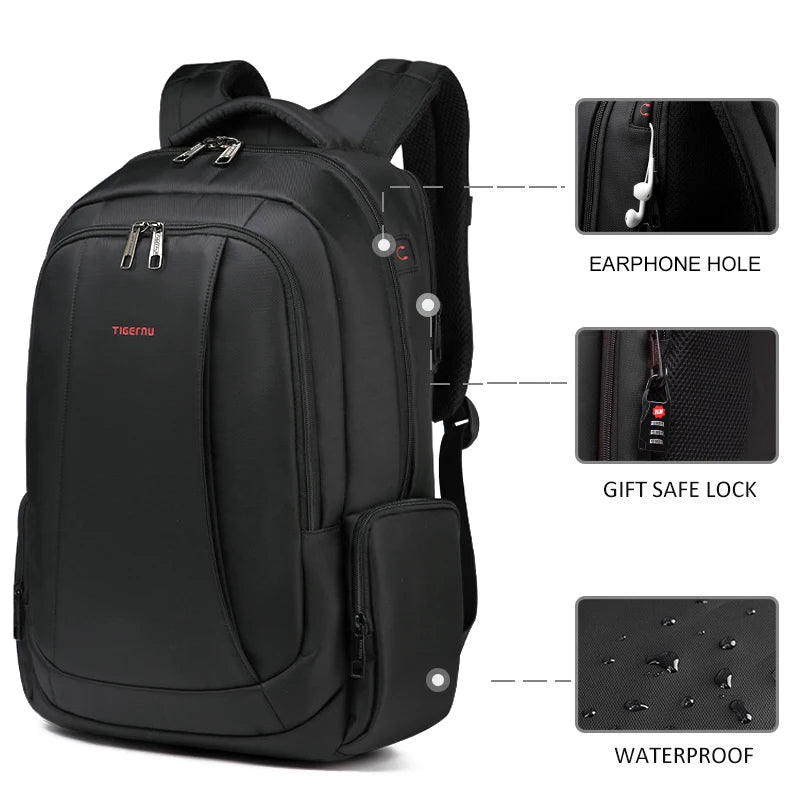 Anti theft backpack 17 inch laptop on sale