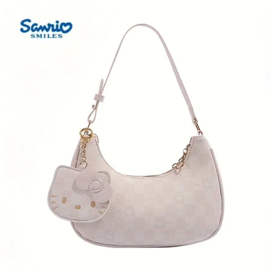 Sanrio 2026 New Sanrio Pink Cute Hello Kitty Armpit Bag, Cartoon Girl Fashion Versatile Shoulder Bag Handbag - Madeinsea©
