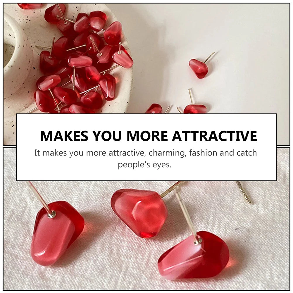 Pomegranate Seed Ear Studs Fruit Shaped Earring Seeds Delicate Jewelry Stylish Earrings Fashion Decors Woman's