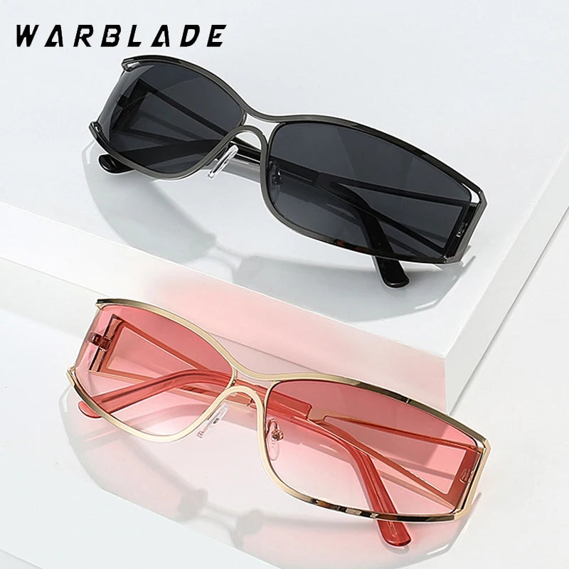 2025 Y2k Frauen Männer Übergroße Marke Designer Gradient Goggle Sonnenbrille Steampunk Brille Shades Brillen Spiegel Brillen UV400