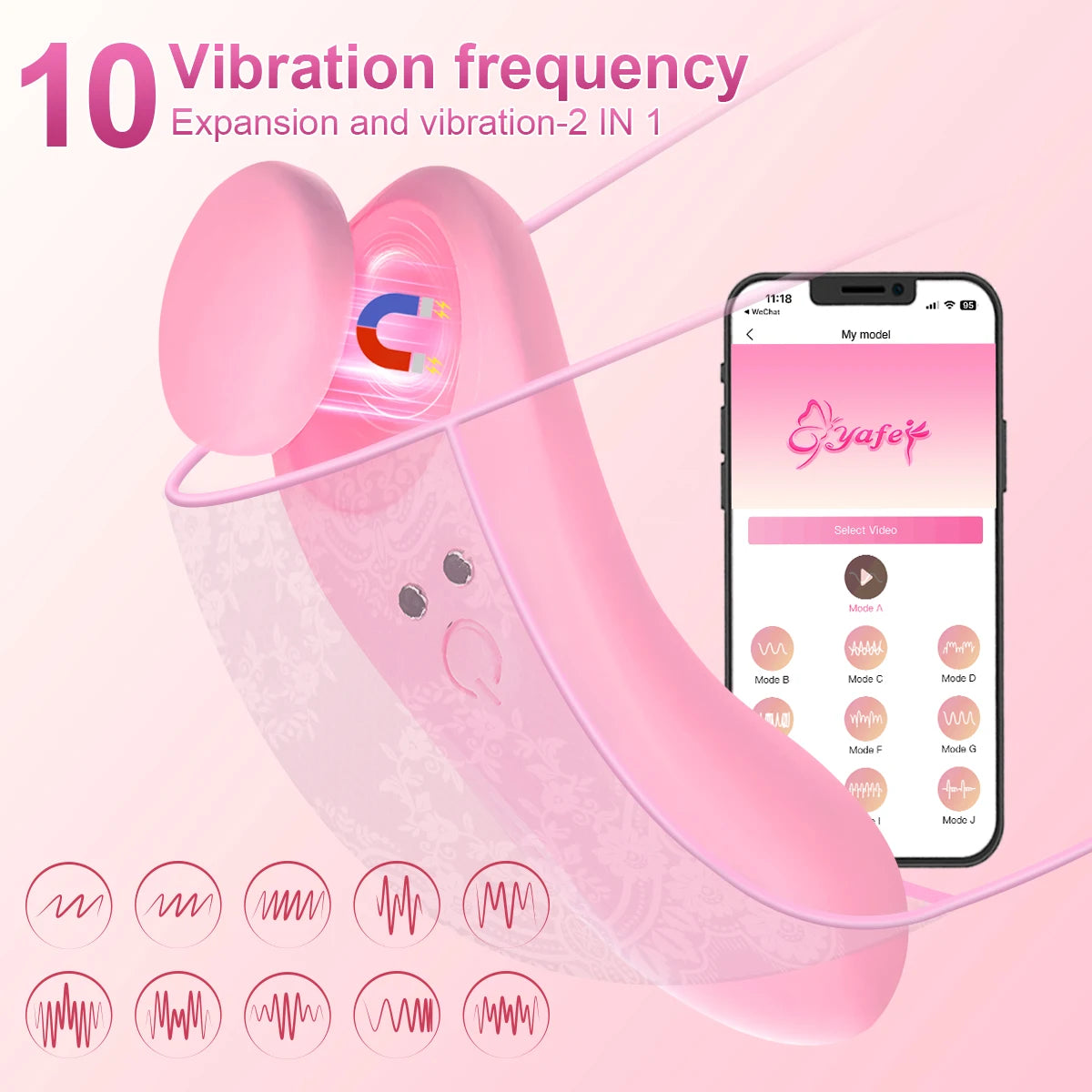 Wearable Egg Vibrator for Women Bluetooth APP Control Clit Stimulator
