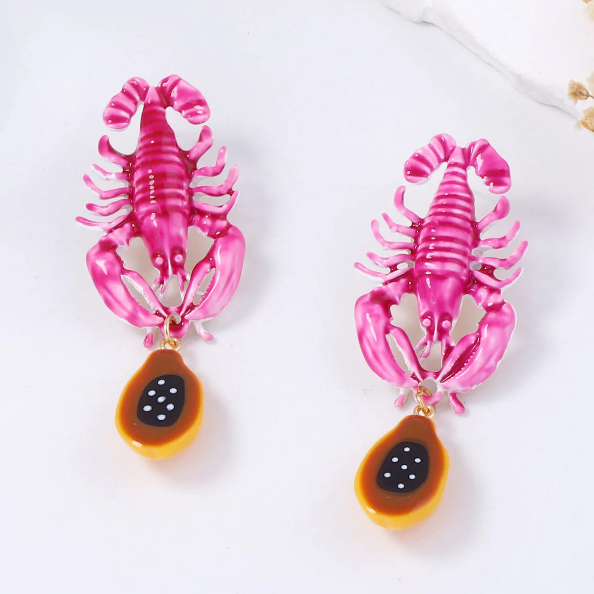 ZAA Fashion Summer Holiday Lobster Pendant for Women's Earrings