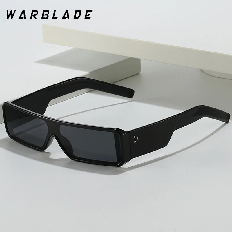 Retro Einteilige Sonnenbrille Mode Kleine Rahmen Männer Frauen Schattierungen Rechteck Vintage Gelb Schwarz Sonnenbrille Steampunk Brille