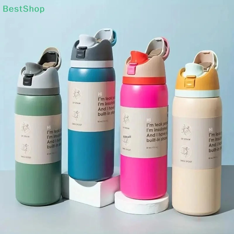 ☆Stainless Steel Thermal Mug Portable Sports Water Bottle Thermos Vacuum Flasks & Thermoses Water Bottle