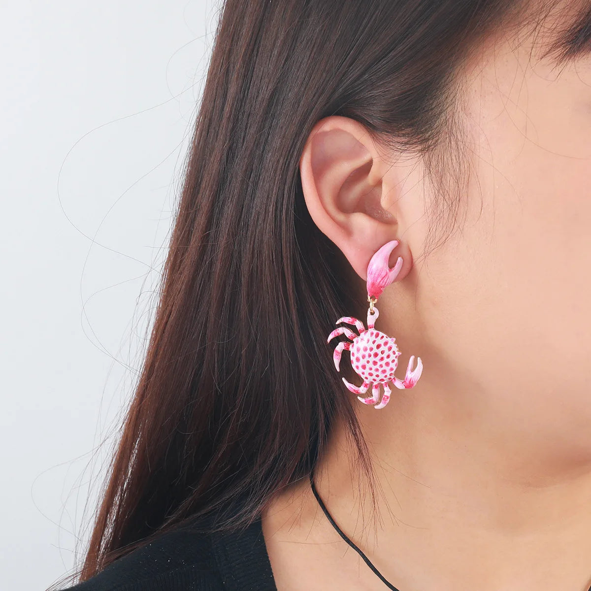 ZAA Summer Beach Style Exaggerated Cute Crab Earrings