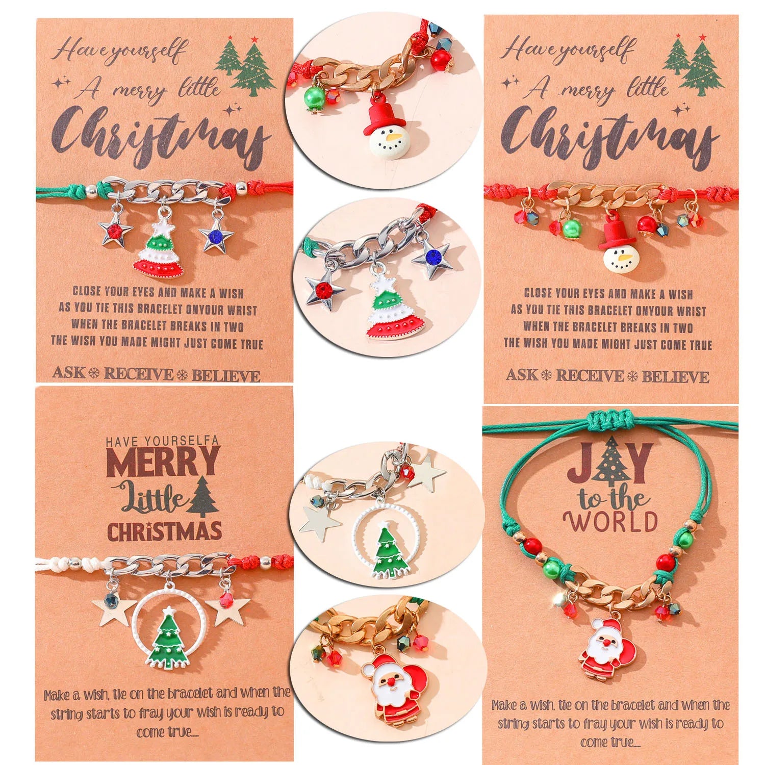 Christmas Gift Bracelet with Xmas Wish Card - Madeinsea©