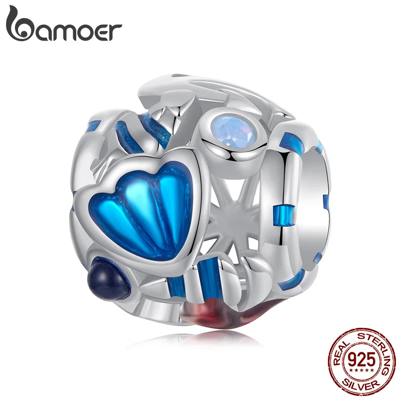 BAMOER Solid 925 Sterling Silver Ocean World Charm Bead fit Original Bracelet & Necklace Jewelry DIY bamoer Charm SCC2982
