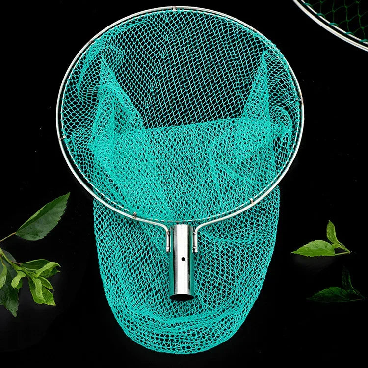 Lawaia Fishing Landing Net Stainless Steel Net Head Multi-strand Nylon Fishing Net Fly Fishing Fishing Tool