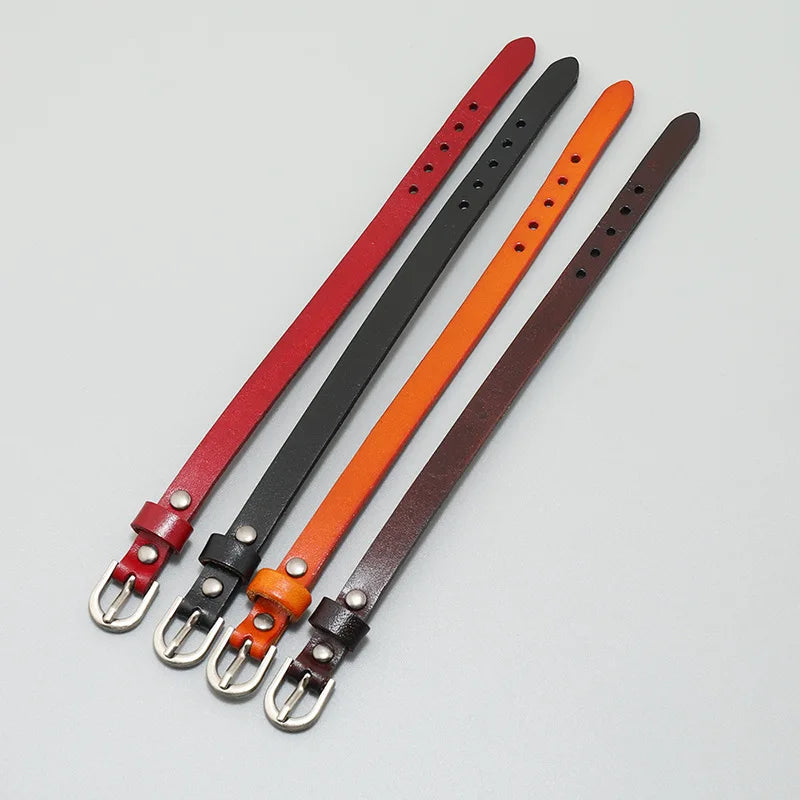 MKENDN Vintage Genuine Leather Bracelet For Hand Wrist Wristband Men Woman Punk Bangle Couple Jewelry Gift - Madeinsea©