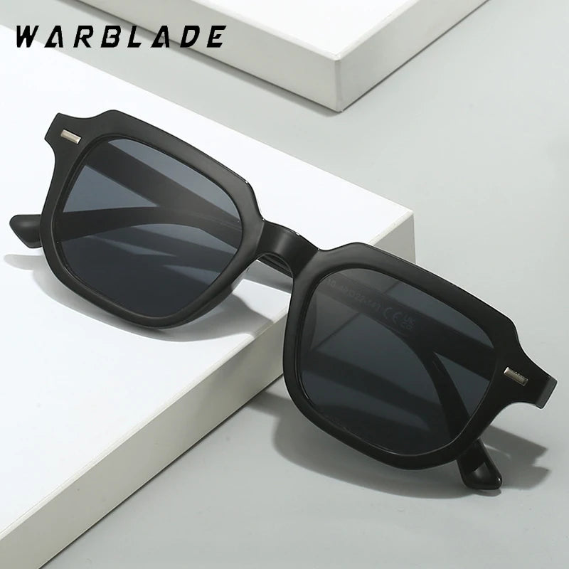 Luxury Brand Design Fashion Square Sunglasses Women Retro Rivets Decoration Gradient Shades UV400 Men Leopard Blue Sun Glasses