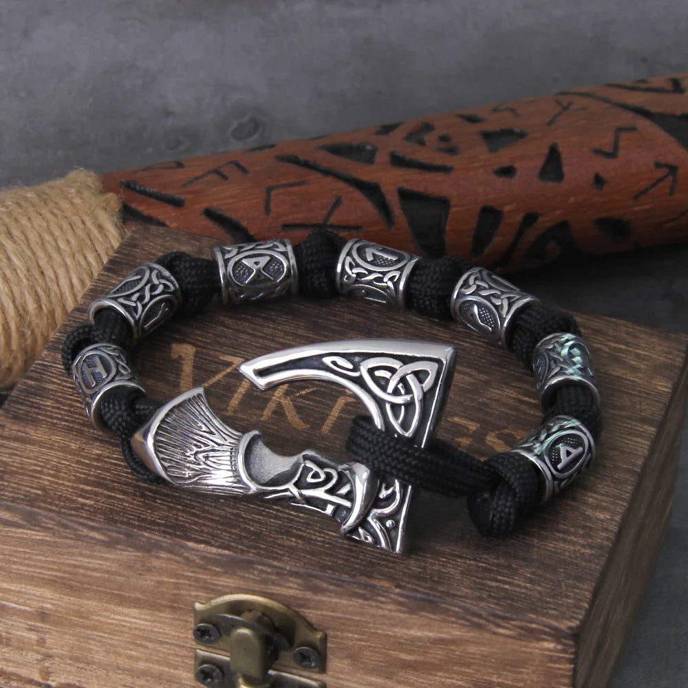 Viking Axe Bracelet for Men (with wooden gift box) - Madeinsea©