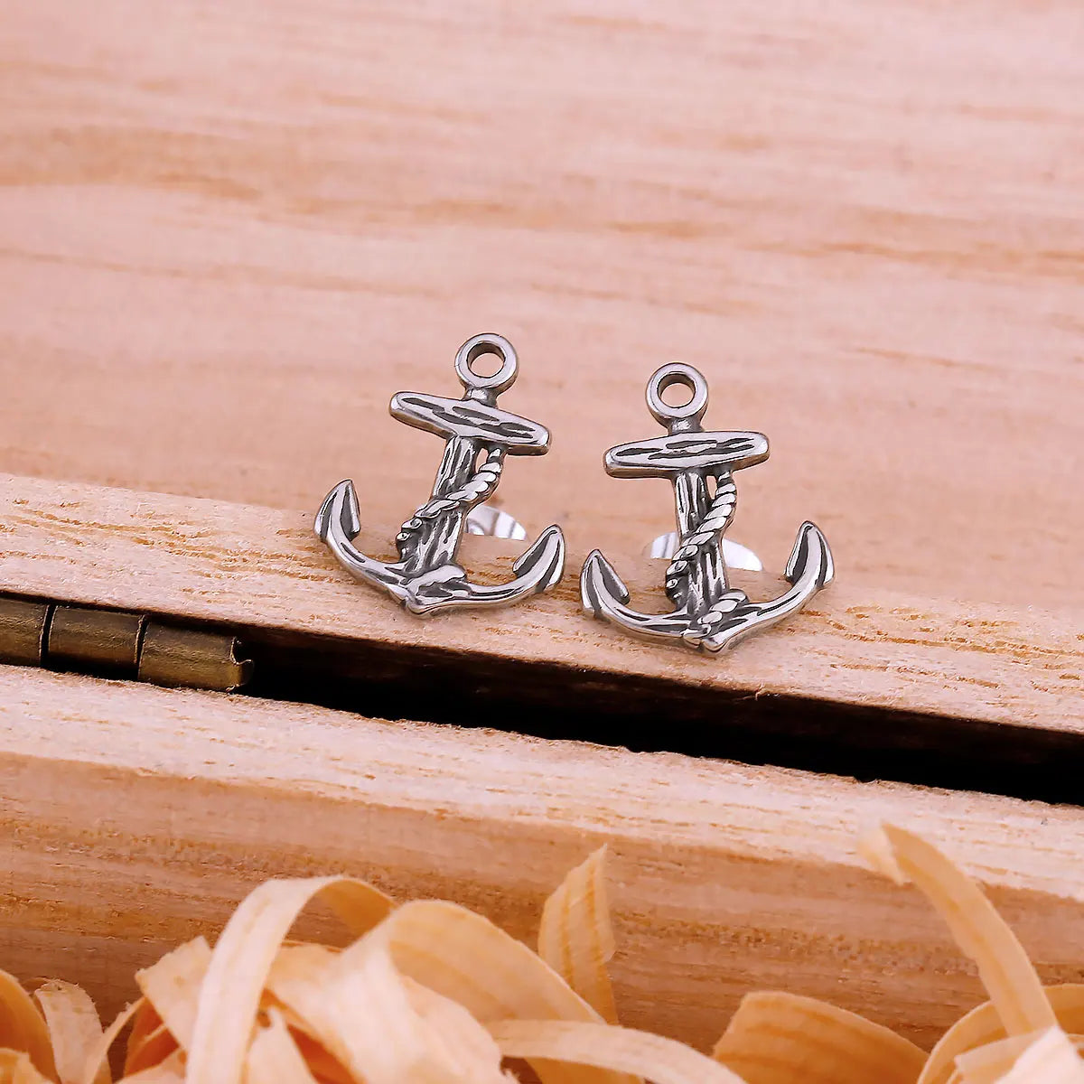 Fashion Nordic Anchor Stud Earrings For Men and Women Vintage Punk Viking Amulet Stainless Steel Earrings Hip Hop Jewelry Gift