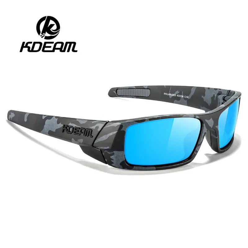 KDEAM Polarized Sun Glasses Men Women Driving Shades Male Rectangular Sunglasses Hiking Versatile Eye Protection UV400 Eyewear