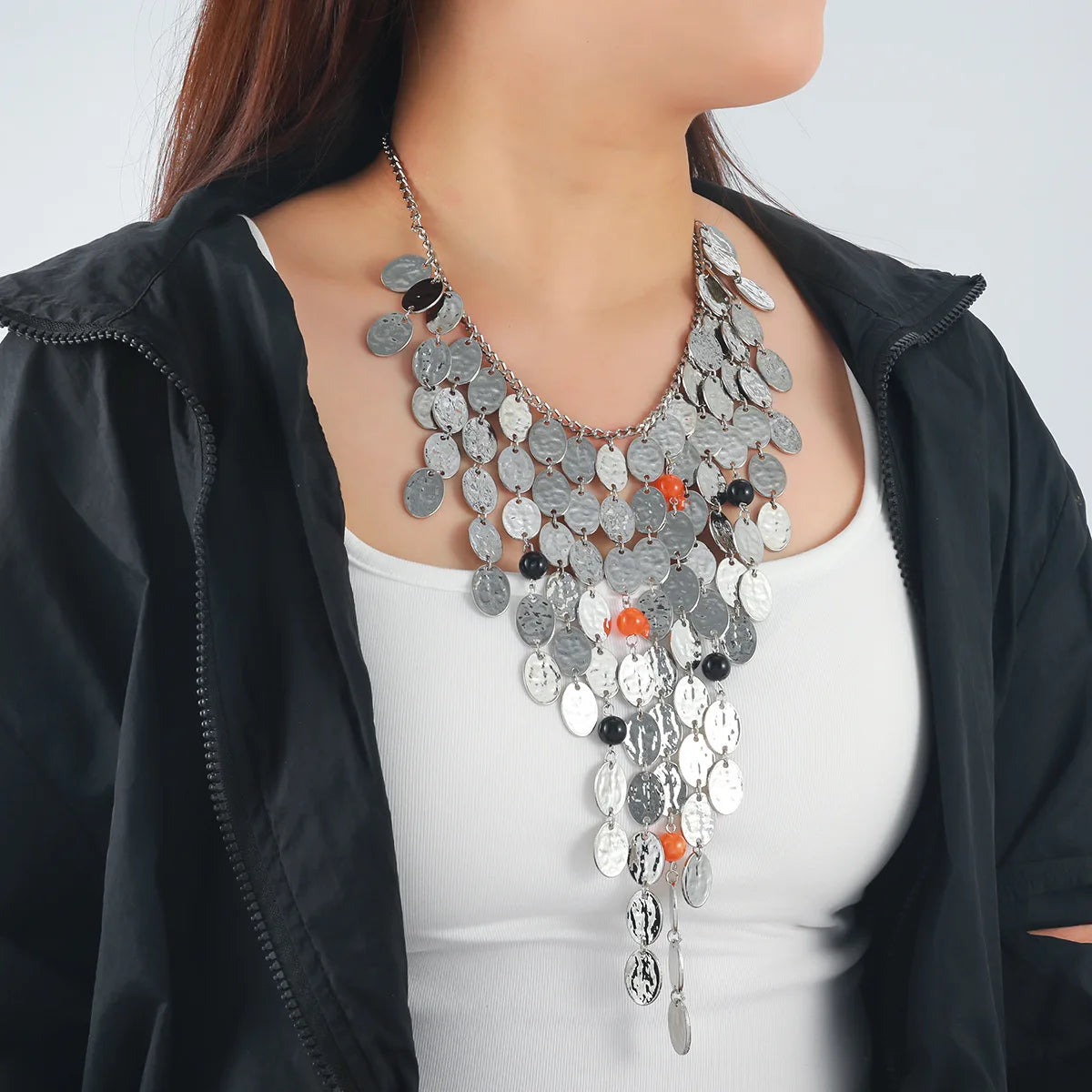 ZAA Multi-layer Woven Long Summer Beach Vacation Style Necklace