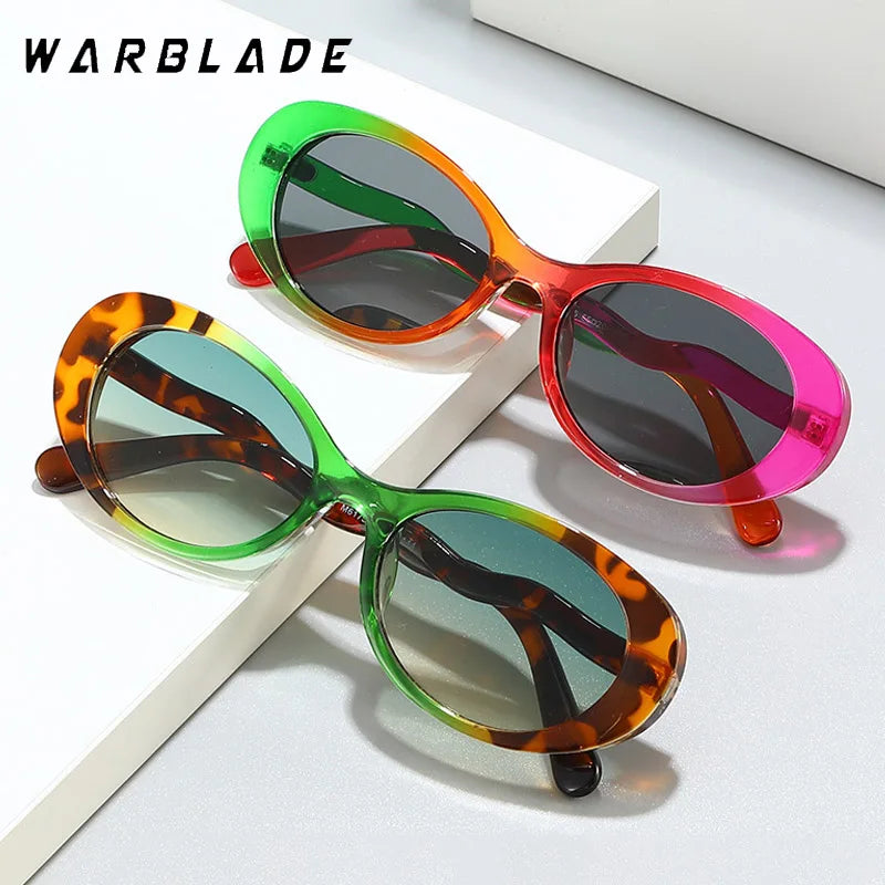 2025 Männer Frauen Mode Unisex Sonnenbrille Anti-UV Brille Persönlichkeit Oval Brille Welle Tempel Brille Hip Hop Sonnenbrille