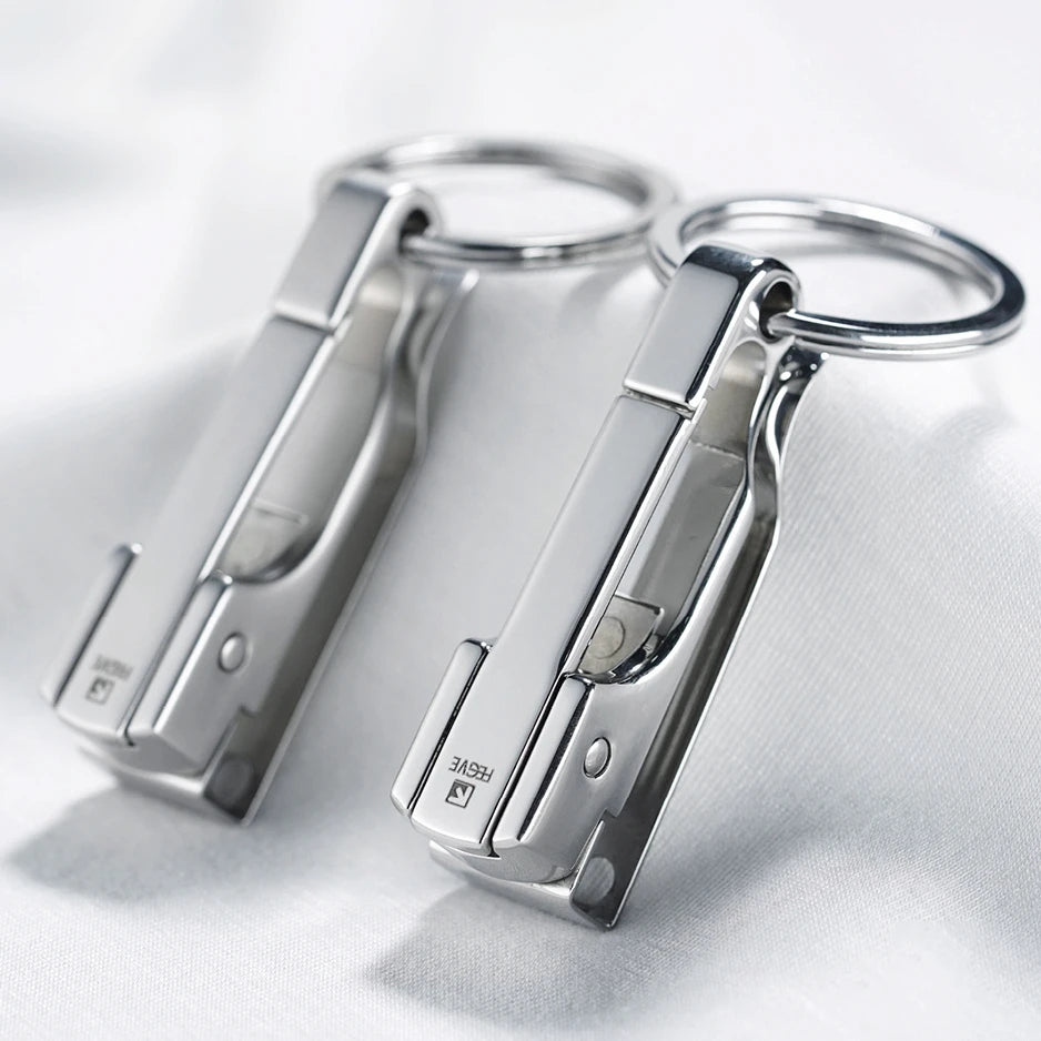 Schlüsselanhänger aus Edelstahl 316L, zum Aufhängen am Gürtel, langlebig, für Herren, Auto, Schlüsselanhänger, Schnalle für Schlüsselringhalter, Freund, Familie, bestes Geschenk