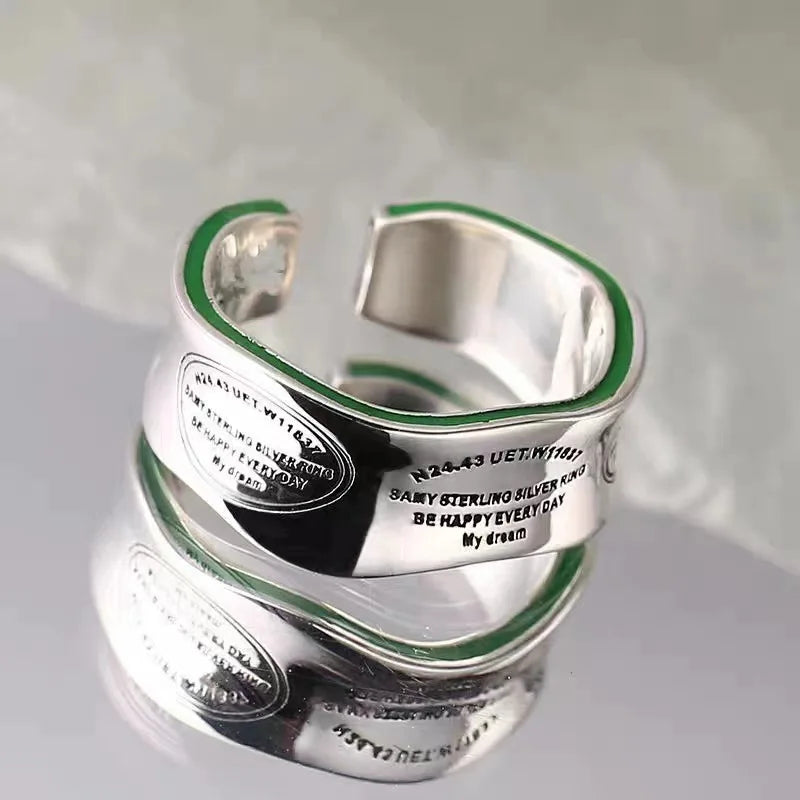 Retro Avocado Ring Bracelet For Women Irregular Adjustable Ring Handmade Designer Jewelry Accessories Unisex Gift For Lovers