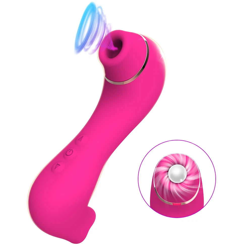 Vibrateur à double stimulation clitoridienne par succion, masseur de point G, stimulateur oral et vaginal des mamelons, sextoys pour femmes et couples