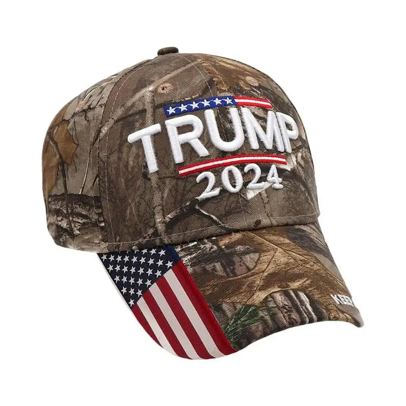 Baseballkappen Trump 2024 Amerikanische Präsidentenmütze mit Slogan, bestickte Snapback-Mützen, USA-Flagge, verstellbar, neutrale Baseballmütze