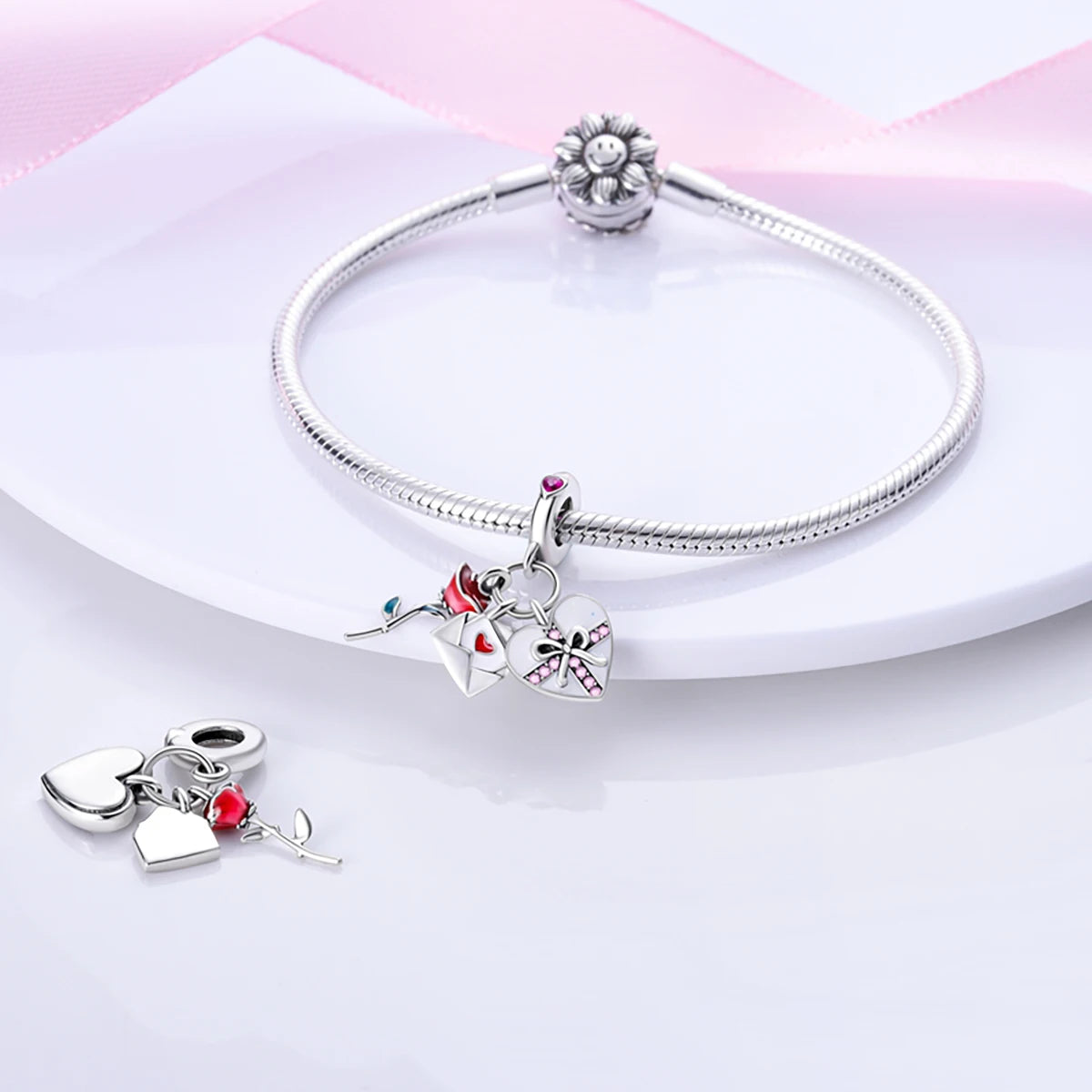 925 Sterling Silber Liebe Mama Mond Hund Schmetterling Sicherheitskette Charm Fit Original Pandora Armband Armreif Schmuck Geschenk