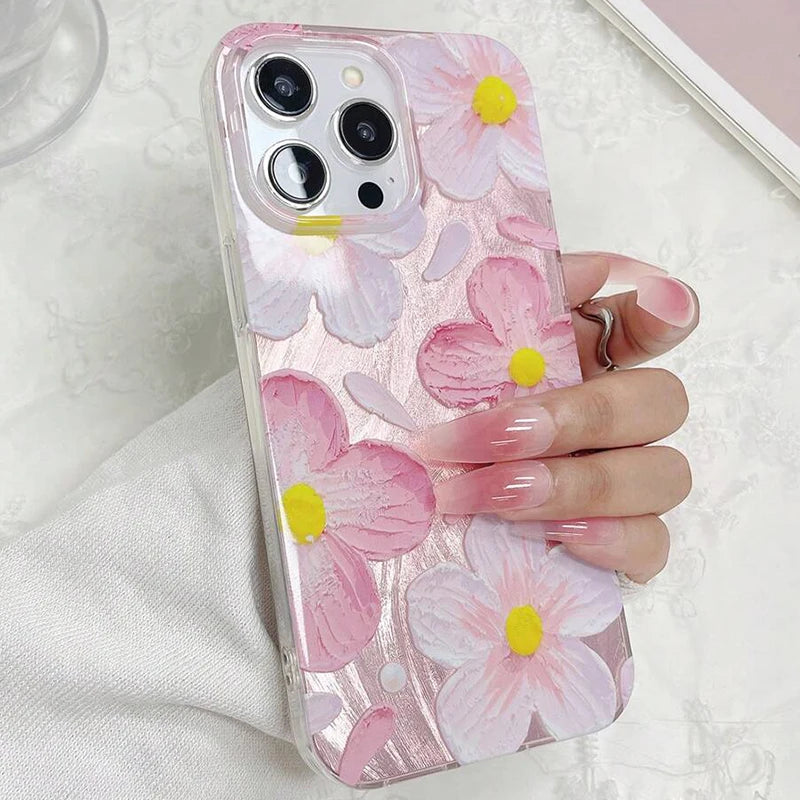 Coque de téléphone imprimée Daisy Fashionable pour Samsung Galaxy A55 5G A54 A35 A34 A36 A56 A15 A16 A52 S24FE S25 S23 Ultra S22Plus