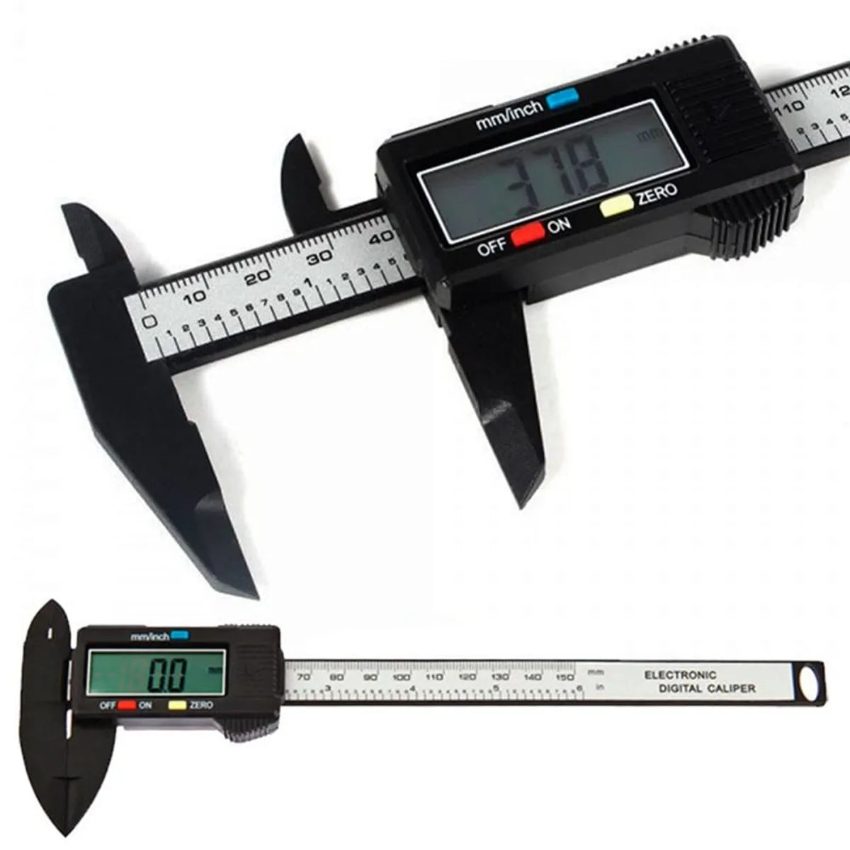 150mm 100mm Electronic Digital Caliper Carbon Fiber Dial Vernier Caliper Gauge Micrometer Measuring Tool Digital Ruler