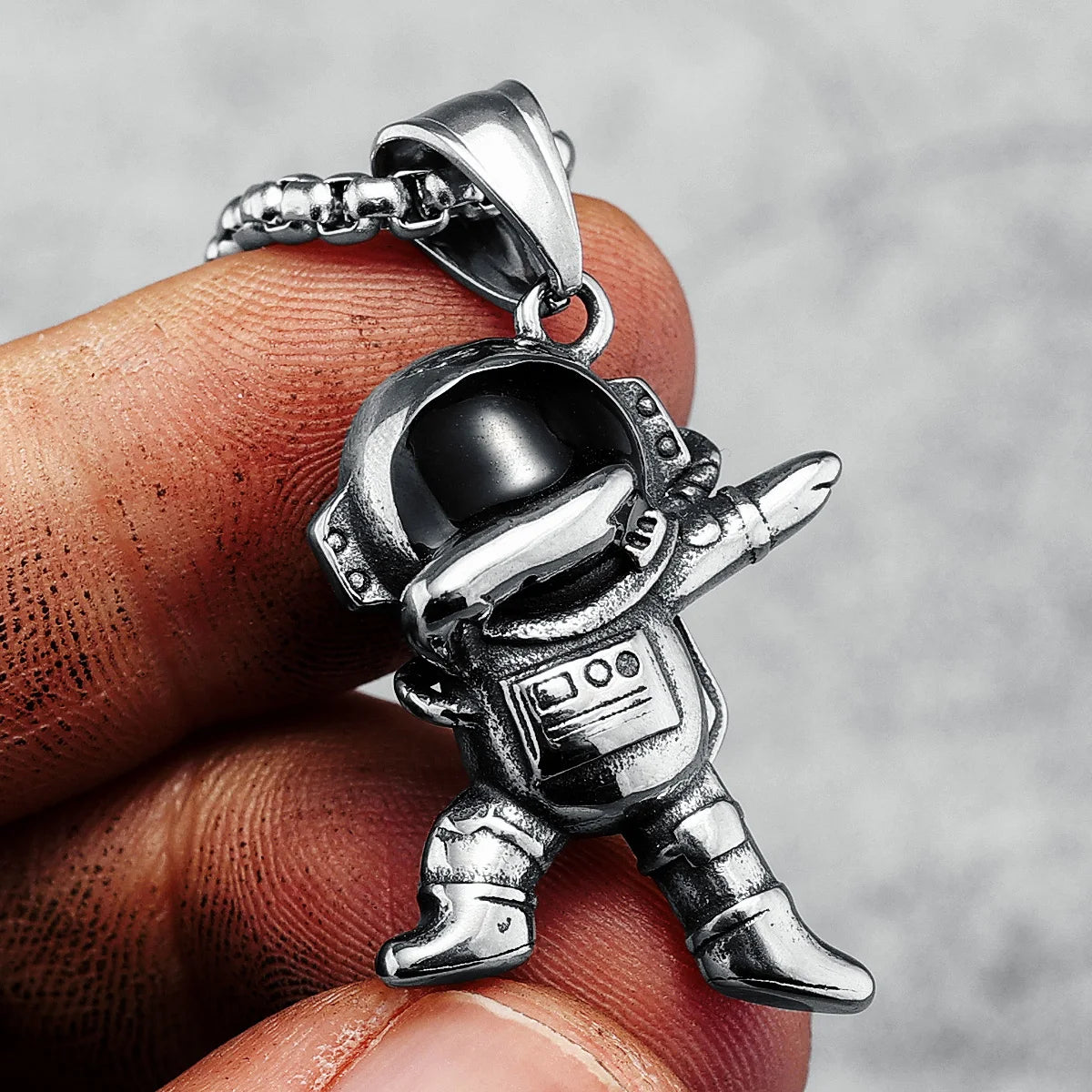 Colliers d'astronautes Dab en acier inoxydable pour hommes, pendentif Swag Hip Hop Rap, chaîne de fête pour amis, couples, bijoux cadeau, livraison directe