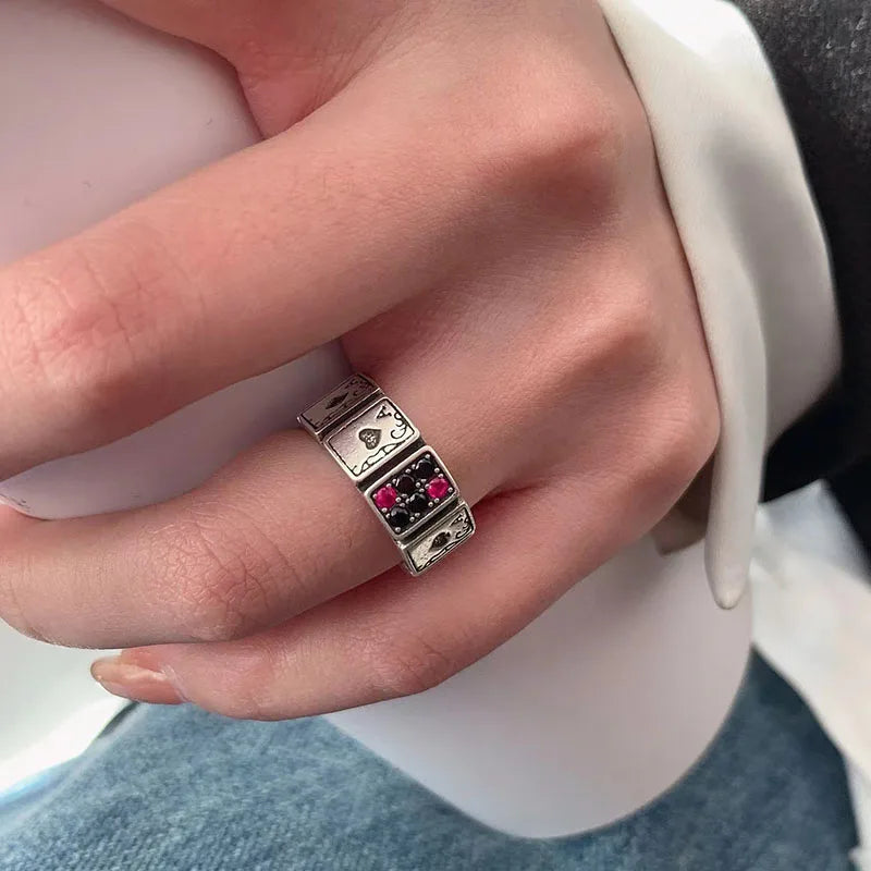 Vintage Casino Poker Cards Ring