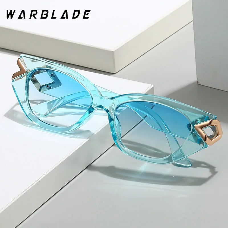 2025 Neue Mode Cat Eye Sonnenbrille Gradienten Linsen Personalisierte Büroklammer Rahmen Luxus Dekoration Marke Designer Brille UV400