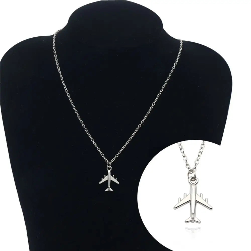 1Pcs Jewelry Unisex Chokers Air Plane Pendant Necklace