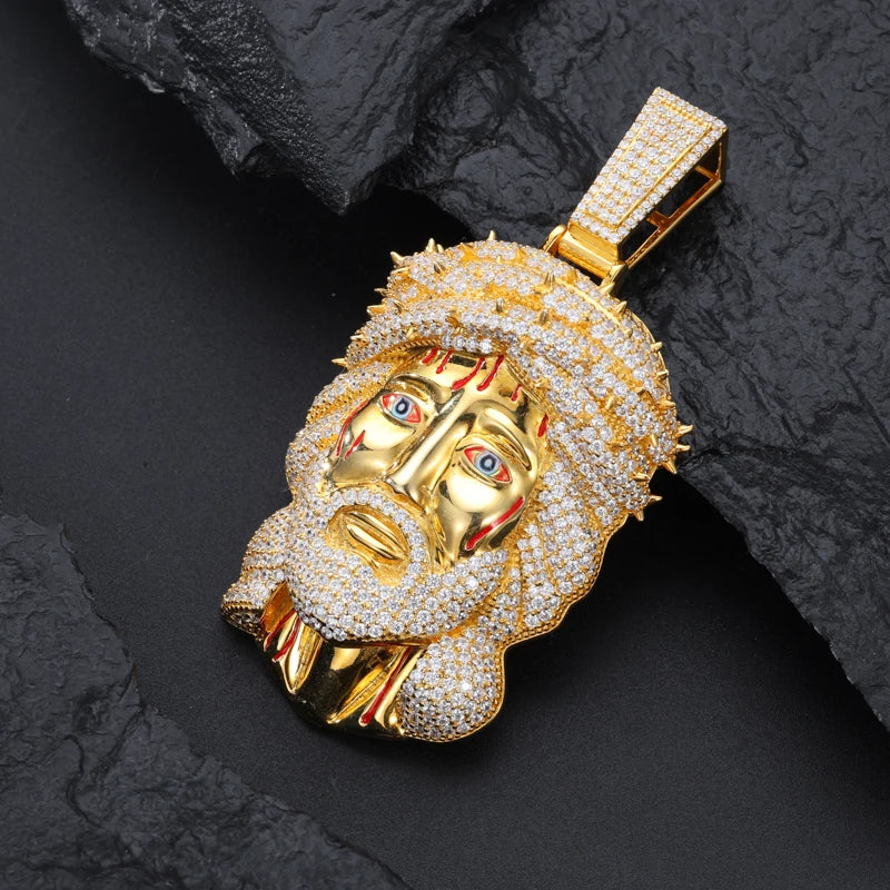 TUHE Unisex Jesus Pendant 925 Silver Ice Out Moissanite Pendant For Men Hip Hop Jewelry Gifts - Madeinsea©