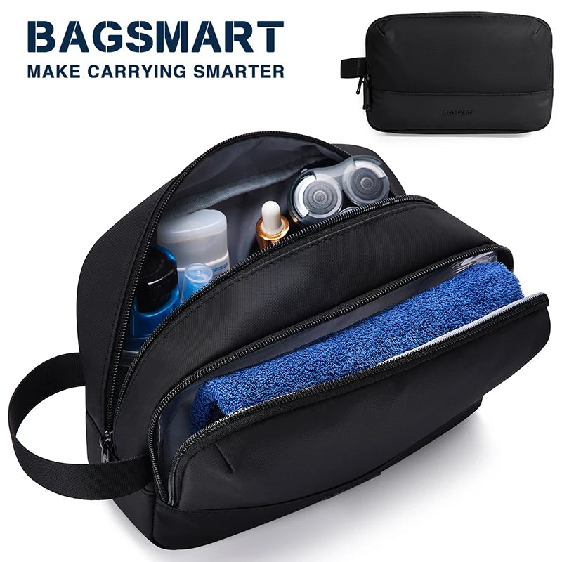 BAGSMART Large Capacity Toiletry Bag for Men Travel Toiletry Organizer Dopp Kit Waterproof Shaving Bag for Toiletries Accessory