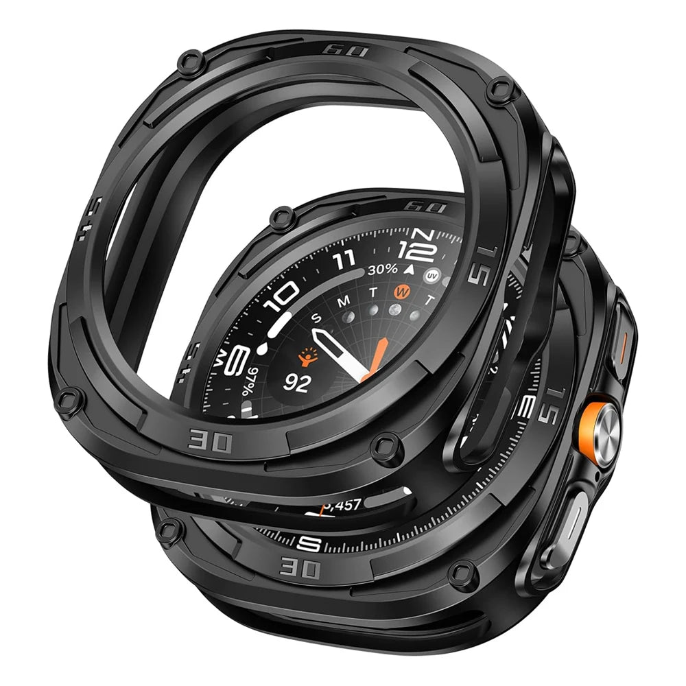 Protecteur d'écran pour Samsung Galaxy Watch Ultra Case 47mm Accessoires Cadre en PC dur Pare-chocs de protection Galaxy Watch Ultra cover