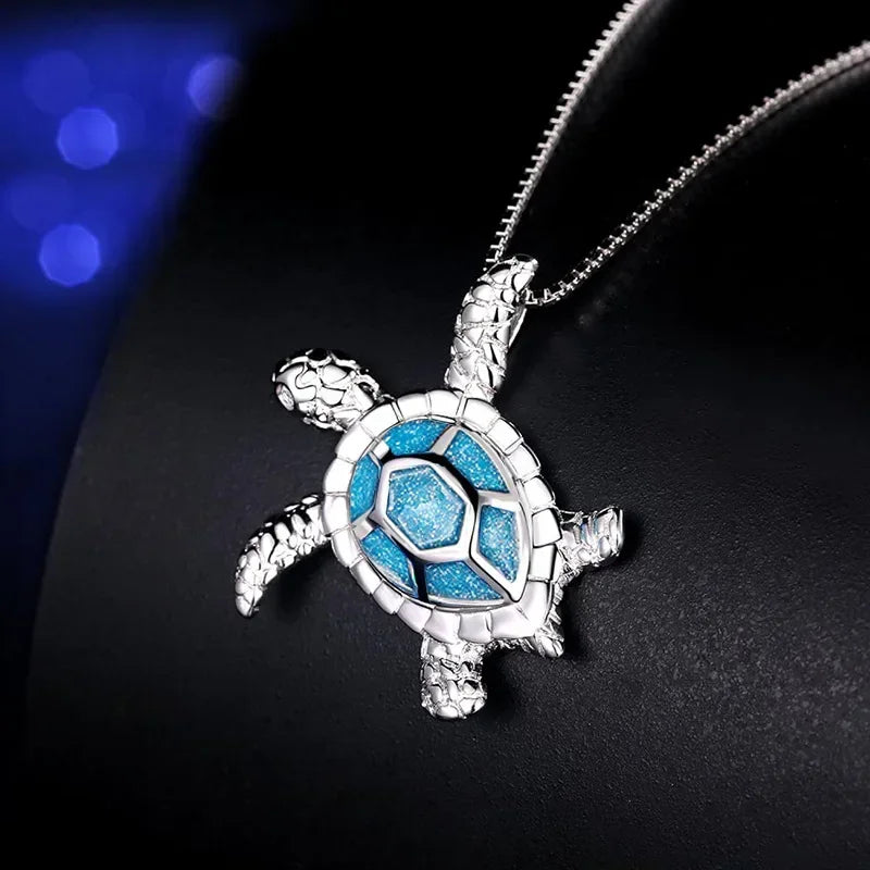 2025 New High End European and American Turtle Jewelry Handmade Enamel Cute Drip Oil Necklace Personalized Popular Pendant
