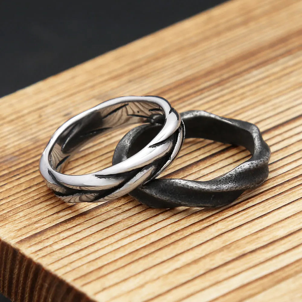 Fashion Simple Mobius Rings For Men Women Punk Hip Hop Stainless Steel Viking Celtics Knot Ring Couple Jewelry Gifts Wholesale