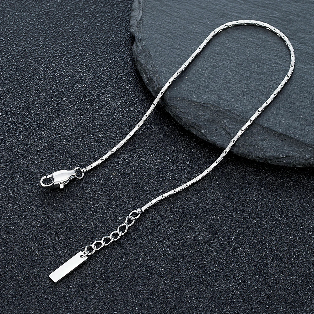 MKENDN Punk Simple Style Men Women Jewelry Non-fading Steel Wire Chain Bracelet Minimalist Bracelet for Men Male Gifts