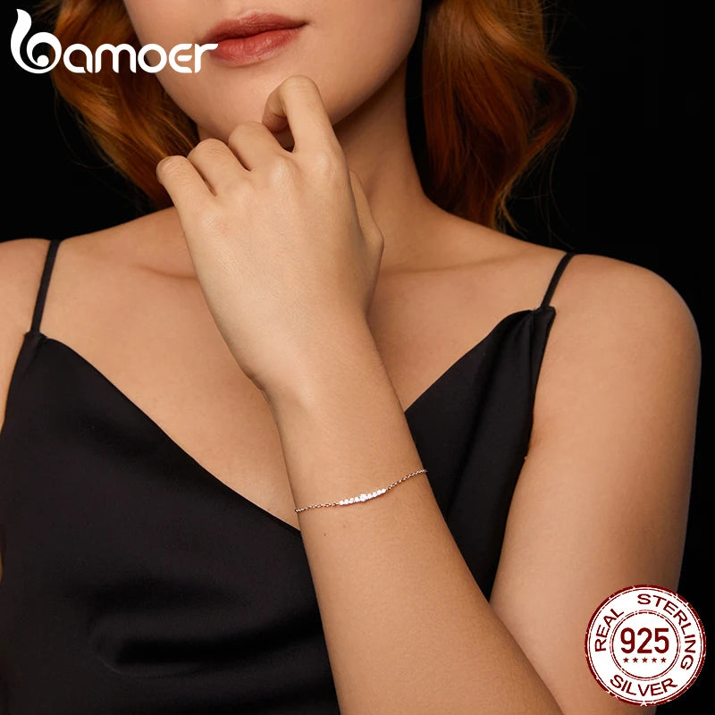 Bamoer Funkelndes Moissanit-Armband, verstellbares Armband für Damen, Verlobungs- oder Geburtstagsgeschenk, edler Schmuck MSB023