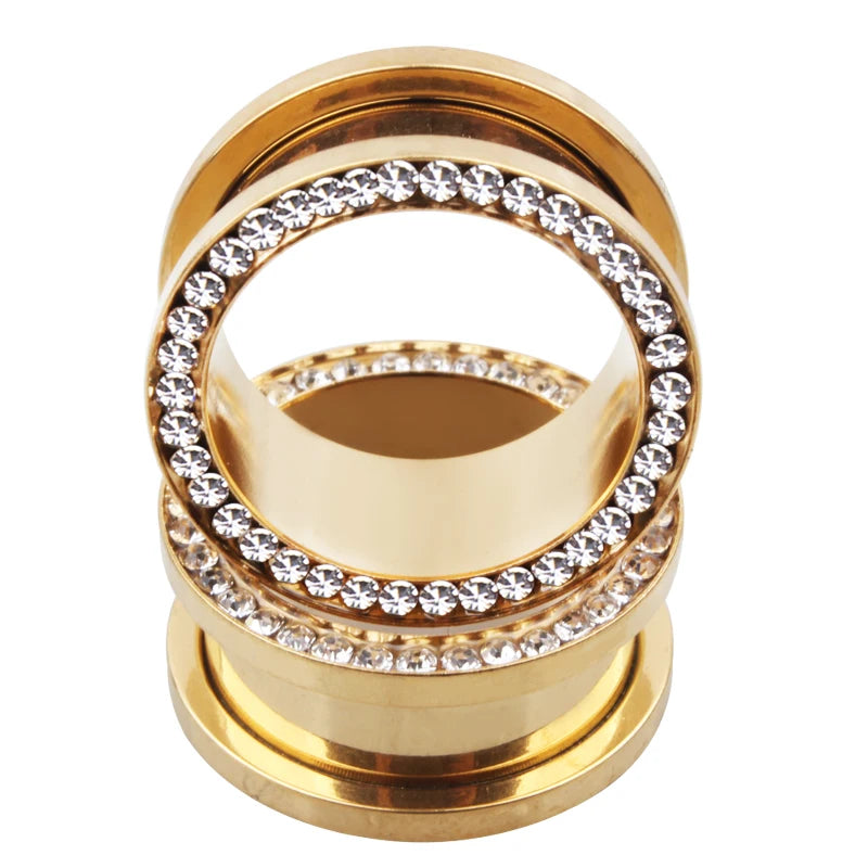 2PC 3-20mm Ear Gauges 316L Stainless Steel Ear Tunnels Plugs Piercing Jewelry Ear Stretchers Expander Plugs and Tunnels