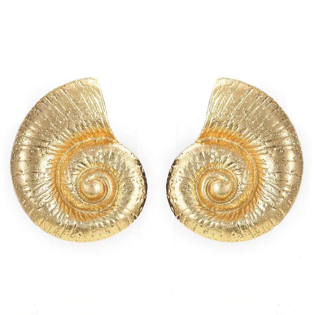 Vintage Gold Color Conch Earring for Women Holiday Jewelry Wholesale