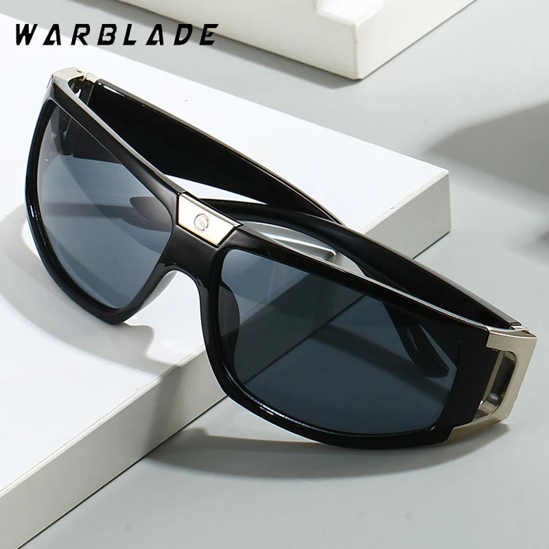 2025 Neue Y2K Punk Rechteck Sonnenbrillen für Herren Outdoor Radfahren Sport Sonnenbrillen Damen Vintage Shades Trendy Goggle Eyewear 2000S